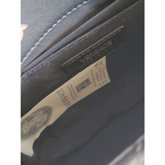 VERSACE Black Quilted Calfskin Leather Medusa Crossbody Bag $2200 NEW WITH TAGS - Picture 9 of 16